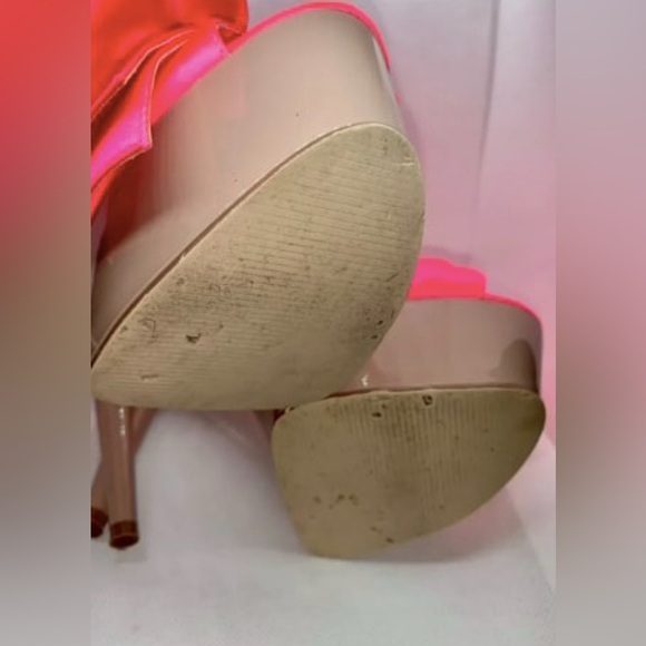 Kurt Geiger: Guard Carvela Pink and Tan High Heel Sandals - Picture 5 of 5